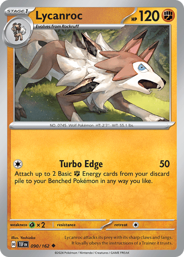 Lycanroc – Uncommon – 090/162 – Temporal Forces