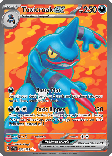 Toxicroak ex – Ultra Rare – 232/198 – Scarlet & Violet