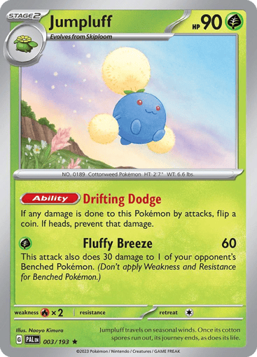 Jumpluff – Rare Reverse Holo – 003/193 – Paldea Evolved