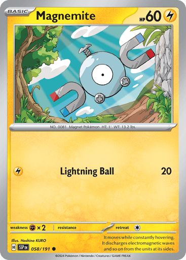 Magnemite – Common Reverse Holo – 058/191 – Surging Sparks