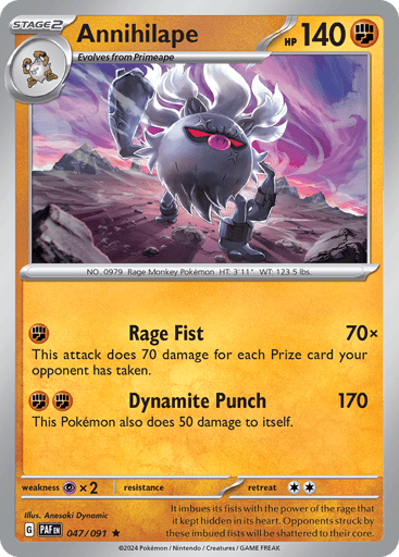 Annihilape – Rare Holo – 047/091 – Paldean Fates