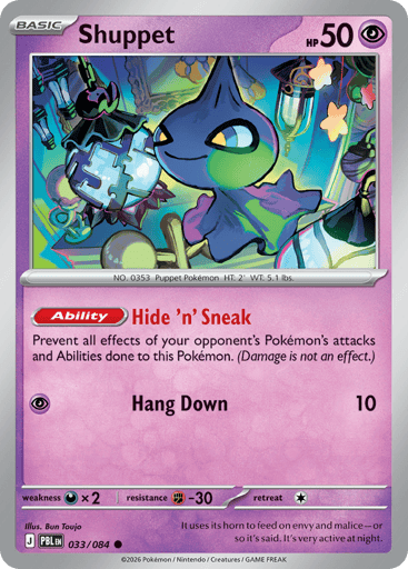 Shuppet – Common Reverse Holo – 033/084 – Pitch Black