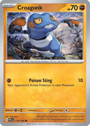 Croagunk – Common – 114/193 – Paldea Evolved