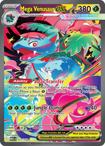 Mega Venusaur ex – Special Illustration Rare – 177/132 – Mega Evolution