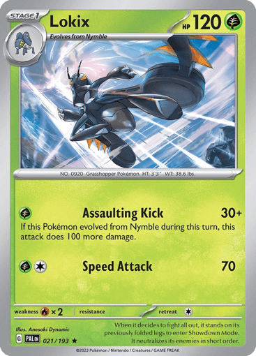 Lokix – Rare Reverse Holo – 021/193 – Paldea Evolved