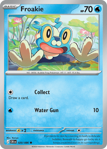 Froakie – Common Reverse Holo – 020/086 – Chaos Rising