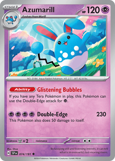 Azumarill – Uncommon – 074/191 – Surging Sparks