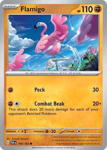 Flamigo – Common Reverse Holo – 106/182 – Paradox Rift