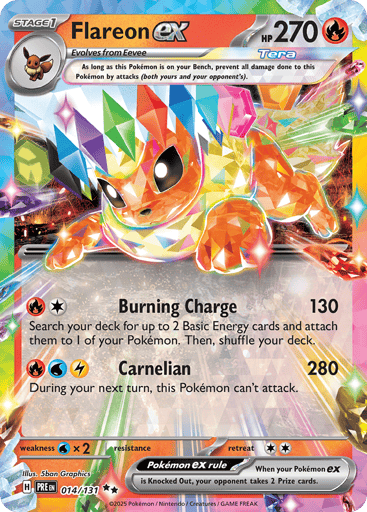 Flareon ex – Double Rare – 014/131 – Prismatic Evolutions