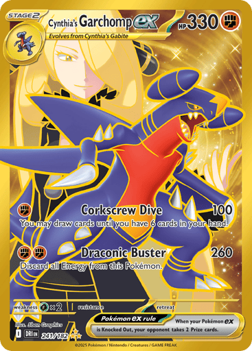 Cynthia’s Garchomp ex – Hyper Rare – 241/182 – Destined Rivals