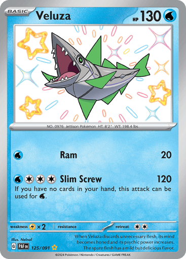 Veluza – Shiny Rare – 125/091 – Paldean Fates