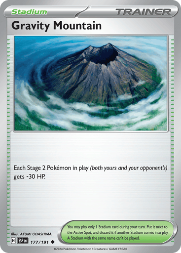Gravity Mountain – Uncommon Reverse Holo – 177/191 – Surging Sparks