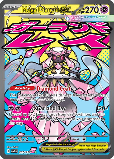 Mega Diancie ex – Mega Attack Rare – 267/217 – Ascended Heroes