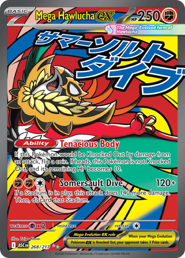 Mega Hawlucha ex – Mega Attack Rare – 268/217 – Ascended Heroes