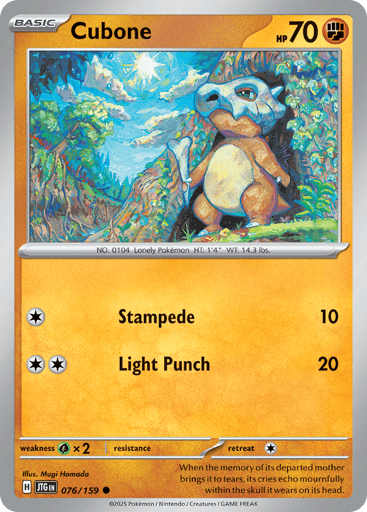 Cubone – Common – 076/159 – Journey Together