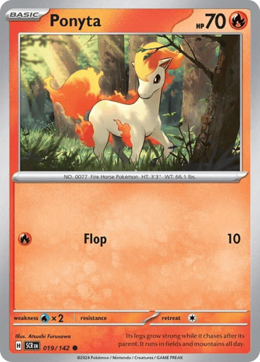 Ponyta – Common Reverse Holo – 019/142 – Stellar Crown