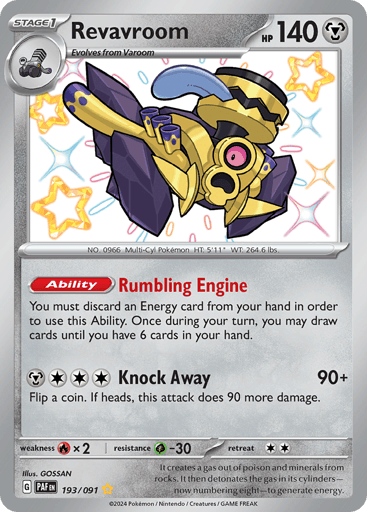 Revavroom – Shiny Rare – 193/091 – Paldean Fates