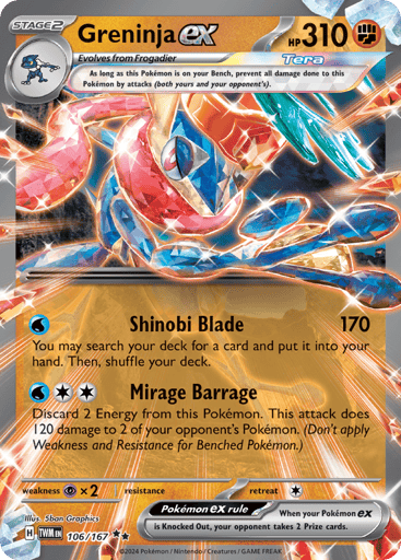 Greninja ex – Double Rare – 106/167 – Twilight Masquerade