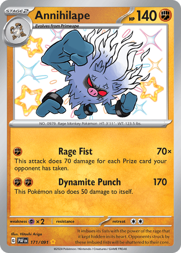 Annihilape – Shiny Rare – 171/091 – Paldean Fates