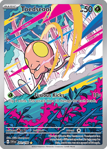 Toedscool – Illustration Rare – 201/198 – Scarlet & Violet