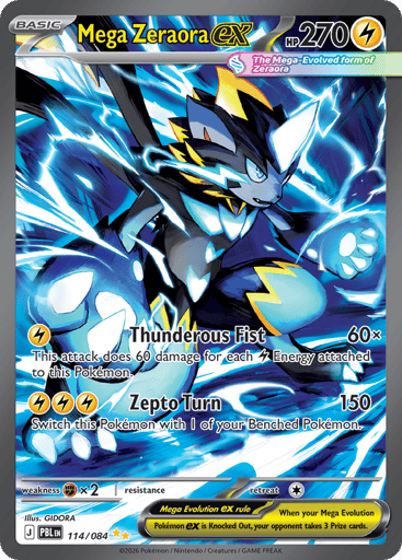 Mega Zeraora ex – Special Illustration Rare – 114/084 – Pitch Black