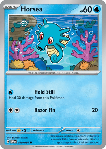 Horsea – Common Reverse Holo – 010/064 – Shrouded Fable