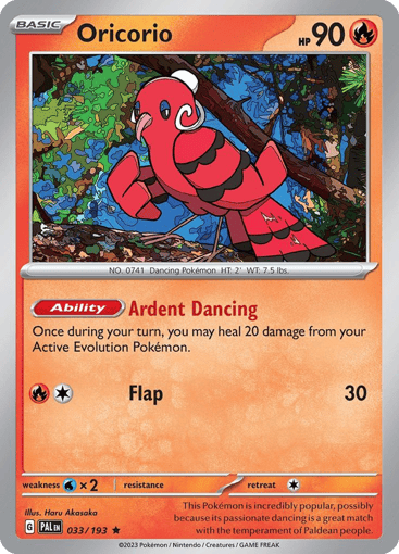 Oricorio – Rare Holo – 033/193 – Paldea Evolved