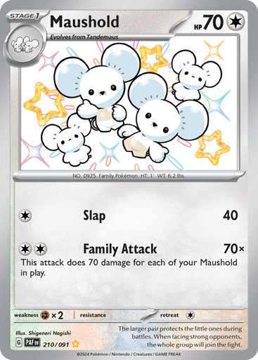 Maushold – Shiny Rare – 210/091 – Paldean Fates