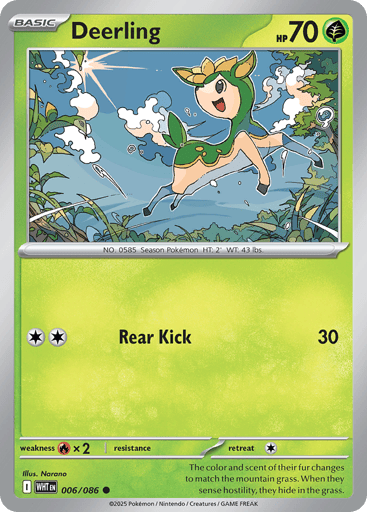 Deerling – Common – 006/086 – White Flare