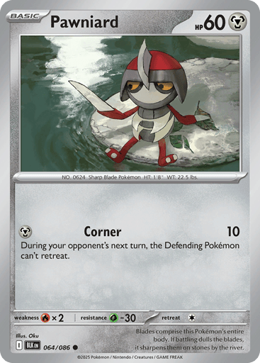 Pawniard – Common Master Ball Reverse Holo – 064/086 – Black Bolt