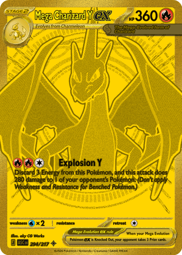 Mega Charizard Y ex – Mega Hyper Rare – 294/217 – Ascended Heroes
