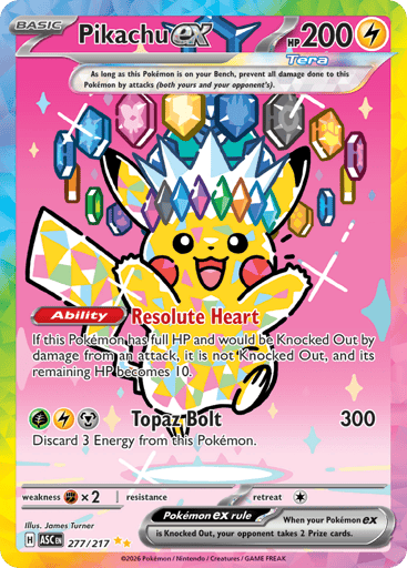Pikachu ex – Special Illustration Rare – 277/217 – Ascended Heroes