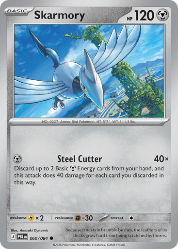 Skarmory – Common Reverse Holo – 060/084 – Pitch Black