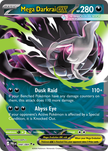 Mega Darkrai ex – Double Rare – 048/084 – Pitch Black