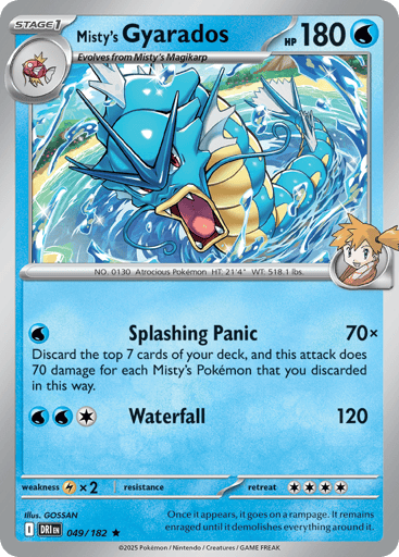 Misty’s Gyarados – Rare Reverse Holo – 049/182 – Destined Rivals