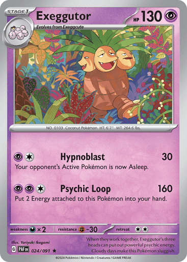 Exeggutor – Rare Holo – 024/091 – Paldean Fates