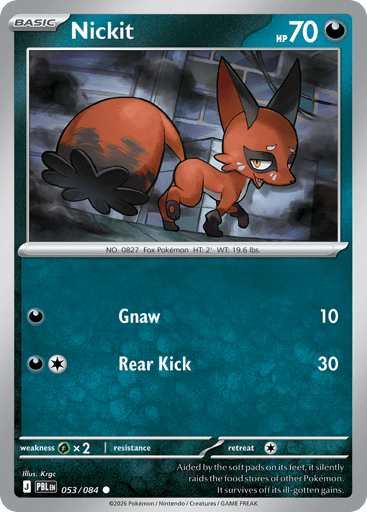 Nickit – Common Reverse Holo – 053/084 – Pitch Black
