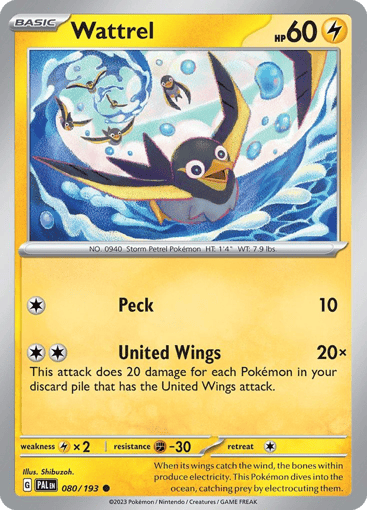 Wattrel – Common – 080/193 – Paldea Evolved