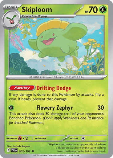 Skiploom – Uncommon – 002/193 – Paldea Evolved