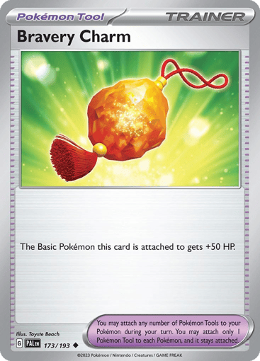 Bravery Charm – Uncommon Reverse Holo – 173/193 – Paldea Evolved