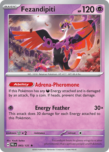 Fezandipiti – Rare Holo – 045/131 – Prismatic Evolutions