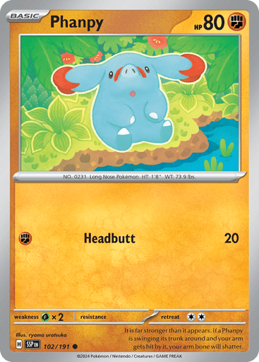 Phanpy – Common – 102/191 – Surging Sparks