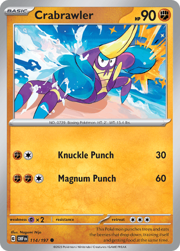 Crabrawler – Common – 114/197 – Obsidian Flames