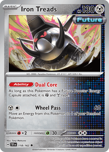 Iron Treads – Common Reverse Holo – 118/162 – Temporal Forces