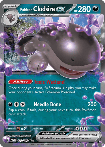 Paldean Clodsire ex – Double Rare – 130/193 – Paldea Evolved