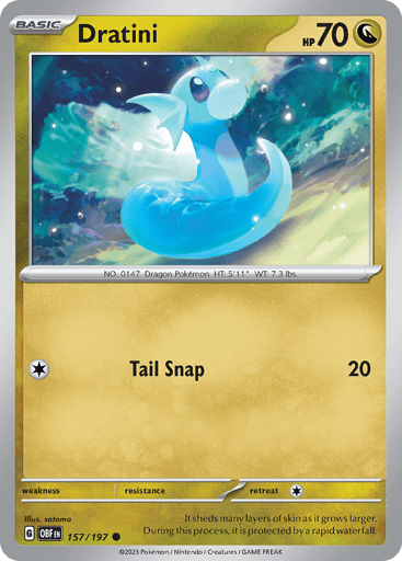 Dratini – Common Reverse Holo – 157/197 – Obsidian Flames