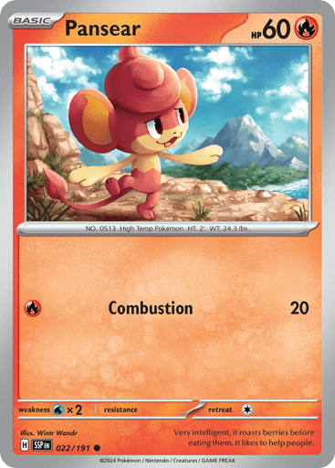 Pansear – Common Reverse Holo – 022/191 – Surging Sparks