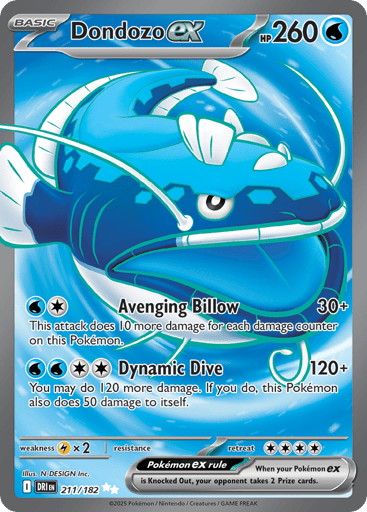 Dondozo ex – Ultra Rare – 211/182 – Destined Rivals