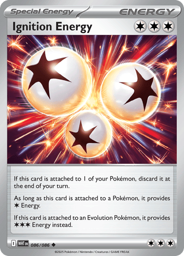 Ignition Energy – Uncommon Poké Ball Reverse Holo – 086/086 – White Flare