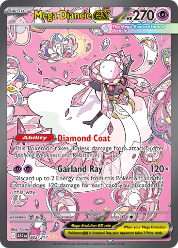Mega Diancie ex – Special Illustration Rare – 282/217 – Ascended Heroes